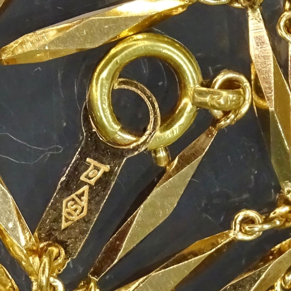 18金 K18 ゴールド GOLD 750 切子 キリコ デザイン ネックレス 約39cm