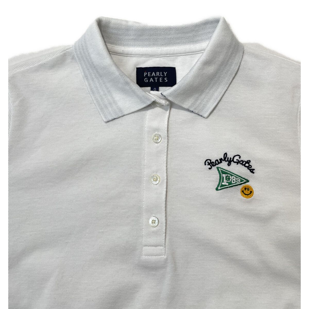 中古 レディース パーリーゲイツ PEARLY GATES 半袖ポロシャツ 0(S) 白