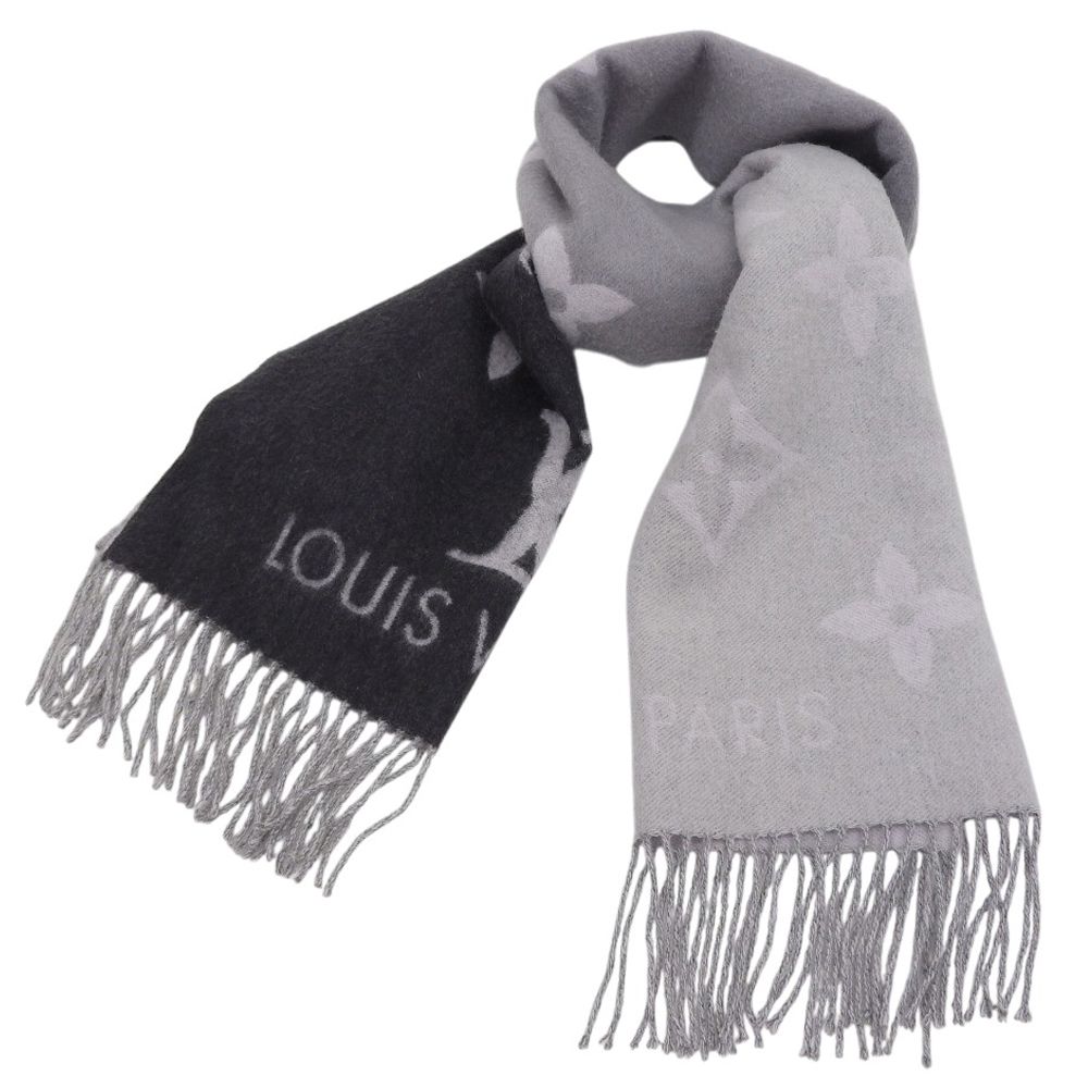 Lucky　ルイヴィトン　グラデーションスカーフ グレー M76336 本物保証】 超美品 ルイヴィトン LOUIS VUITTON モノグラム