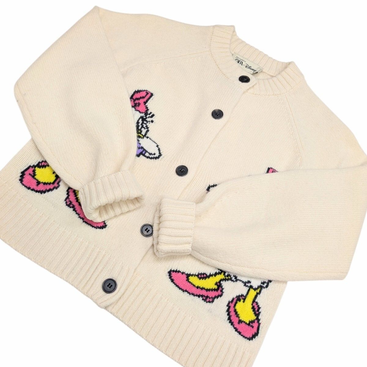 美品 DAISY DUCK WOOL CARDIGAN HARRY LAMBERT FOR ZARA X DISNEY ザラ
