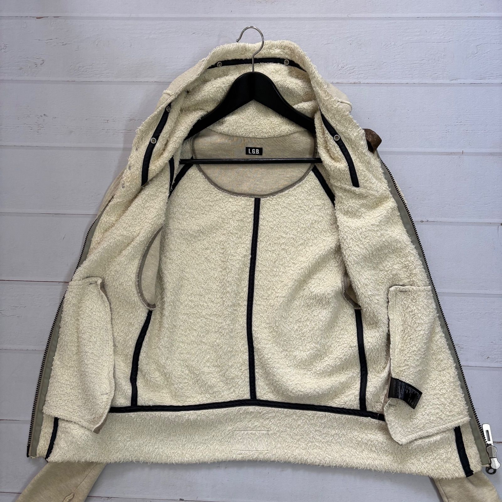 00s LGB ルグランブルー ジップ パーカー ベージュ サイズ1 archive
