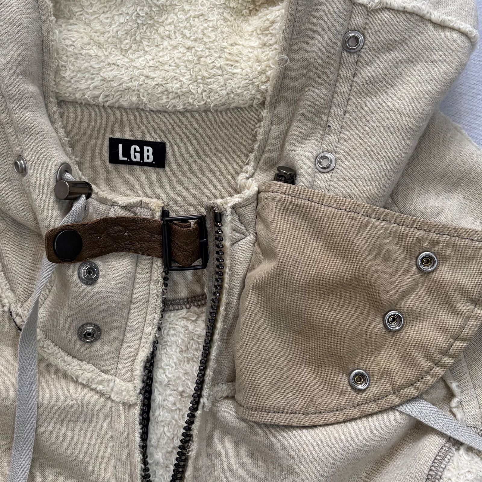 00s LGB ルグランブルー ジップ パーカー ベージュ サイズ1 archive