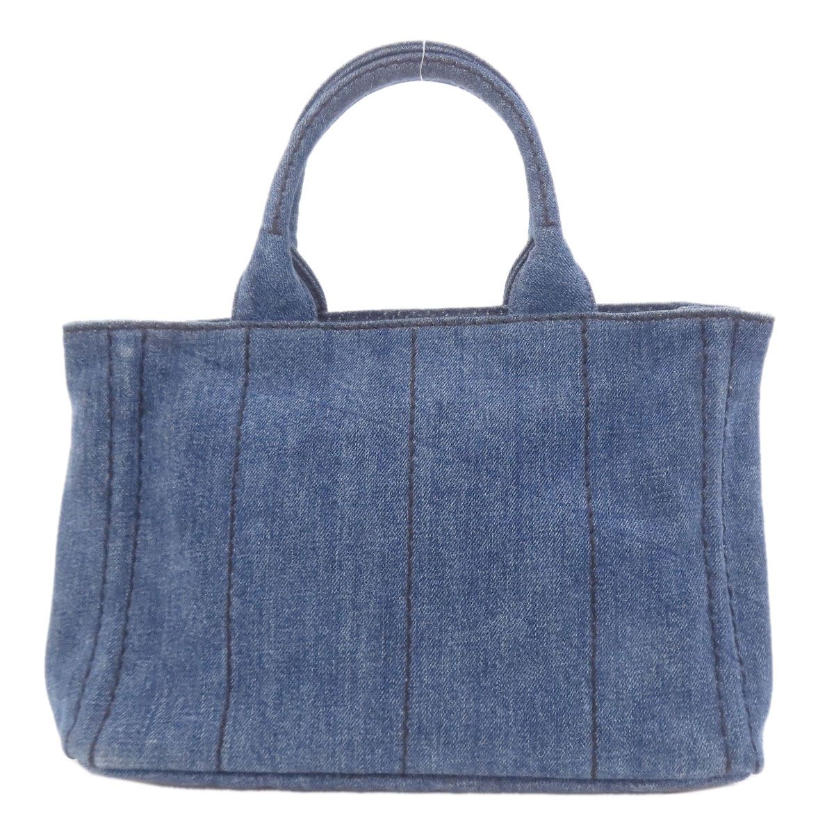 PRADA プラダ カナパミニ 2WAY ハンドバッグ デニム レディース [中古