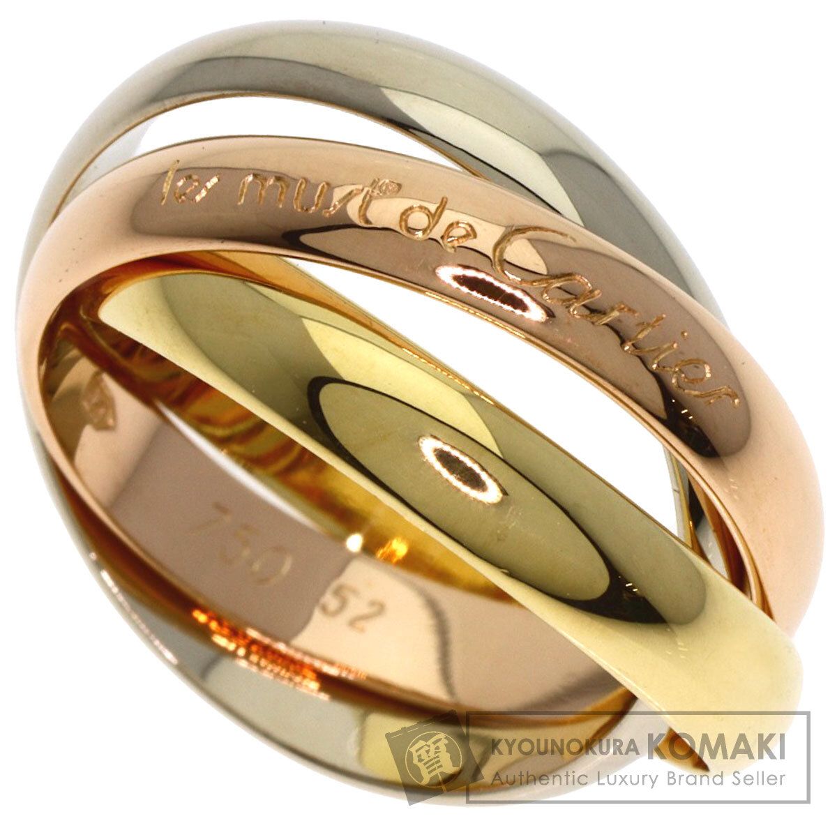 CARTIER カルティエ トリニティ #52 リング・指輪 K18YG K18WG K18PG