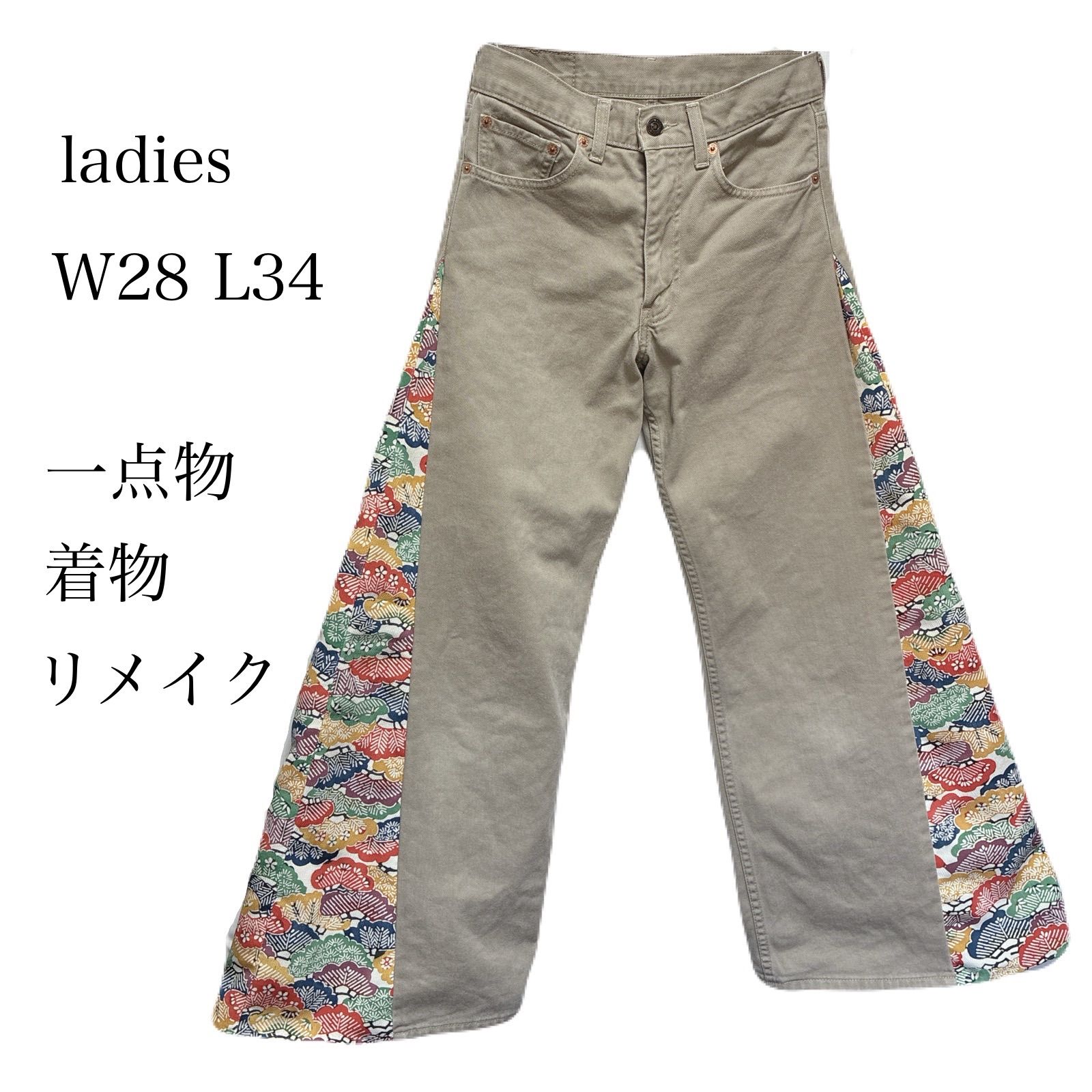 一点物 レディース 着物 リメイク フ デニム