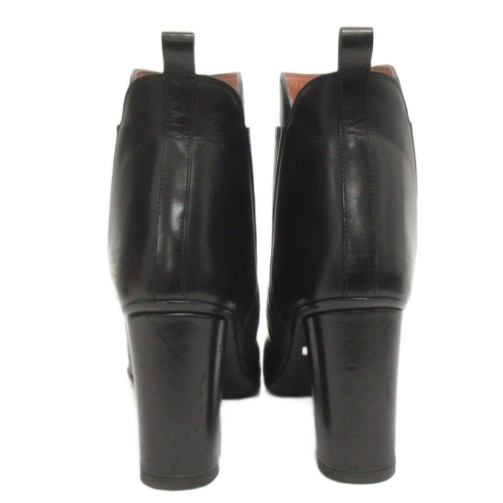 37 SARTORE サイドゴア　ショートブーツ　黒　レザー　24 37 SARTORE サイドゴア ショートブーツ 黒 レザー 24 ブラック 革靴