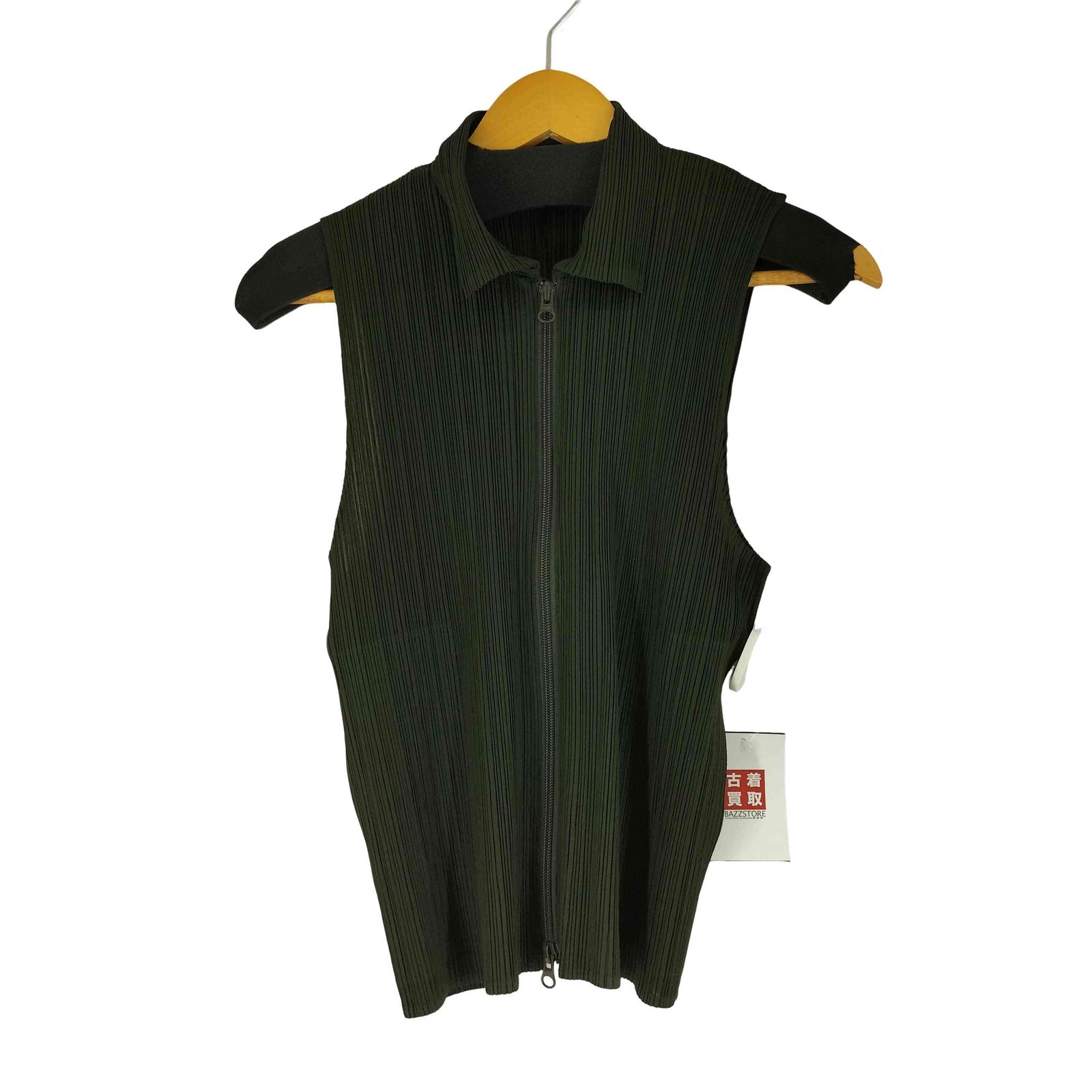 PLEATS PLEASE プリーツプリーズ ジップ ベスト ブラック プリーツプリーズイッセイミヤケ PLEATS PLEASE ISSEY MIYAKE 98SS