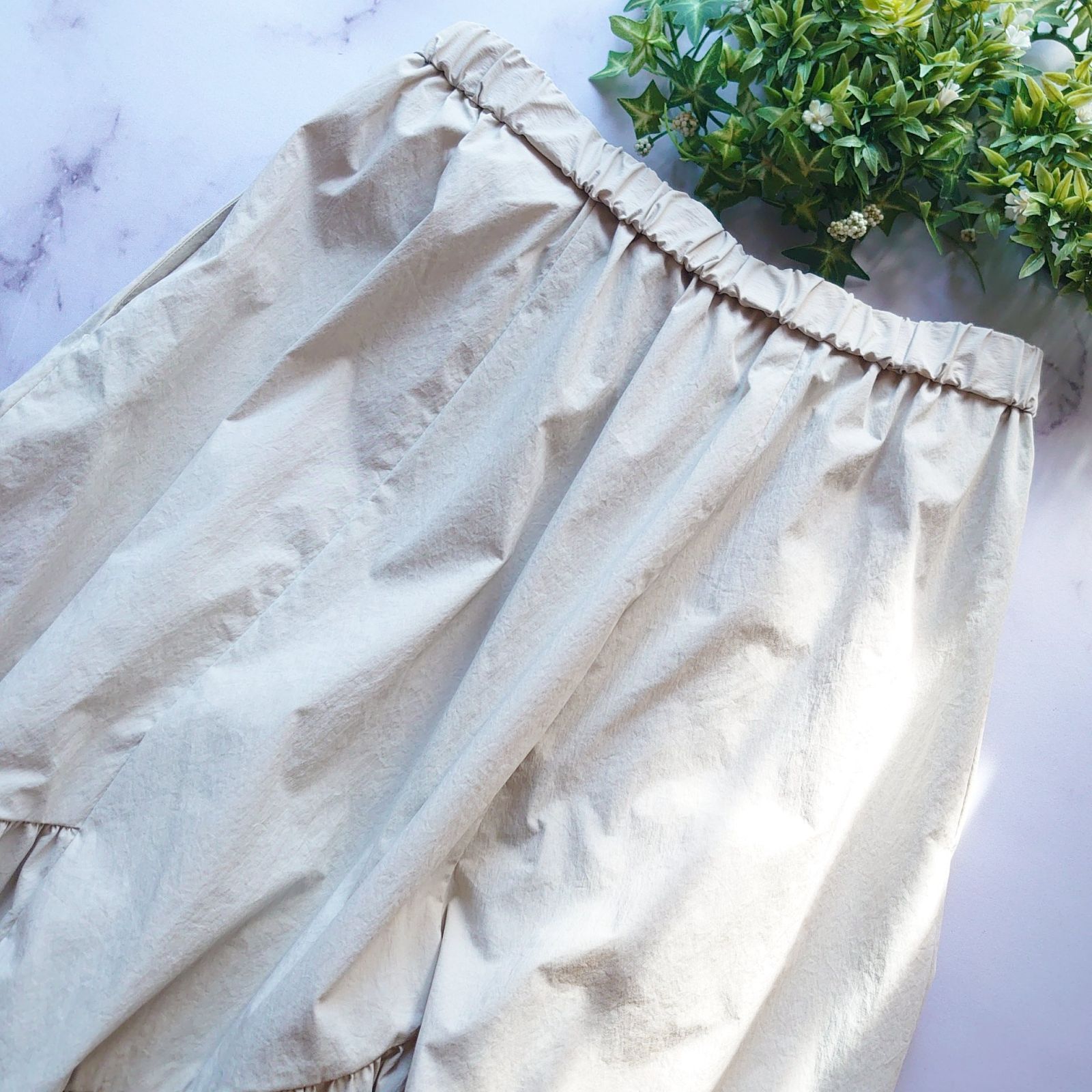 2023年 ハウスオブロータス ナイロンタスランティアードスカート