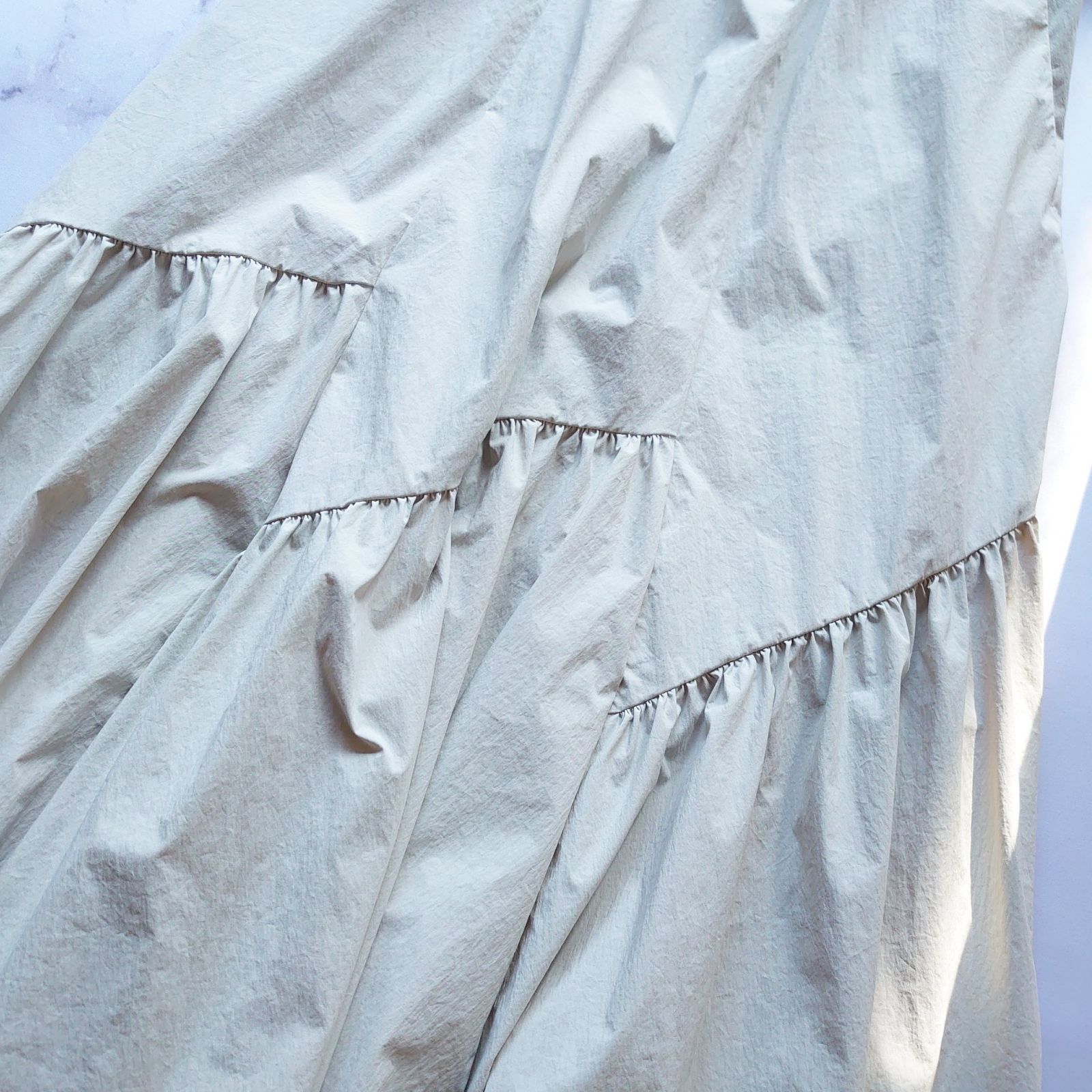 2023年 ハウスオブロータス ナイロンタスランティアードスカート