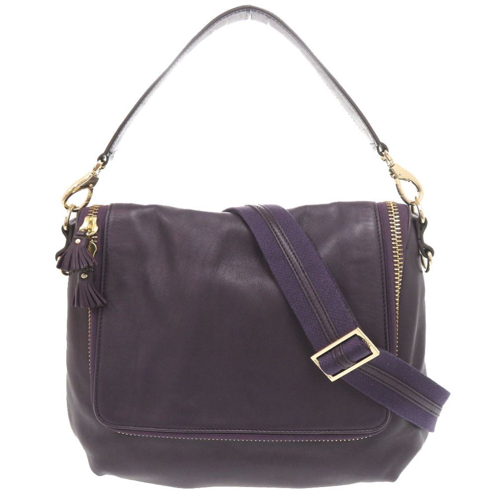 美品 アニヤ ハインドマーチ MAXI ZIP SATCHEL レザー パープル 美品 アニヤ ハインドマーチ MAXI ZIP SATCHEL レザー パープル