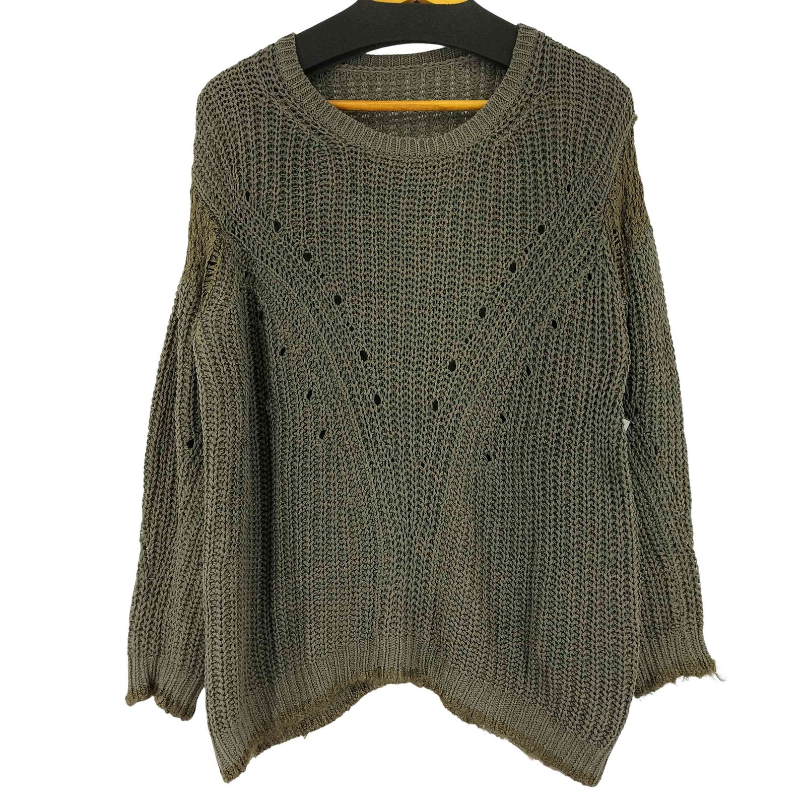 ヨウジヤマモト Yohji Yamamoto レーヨン切替コットンクロシェ編み