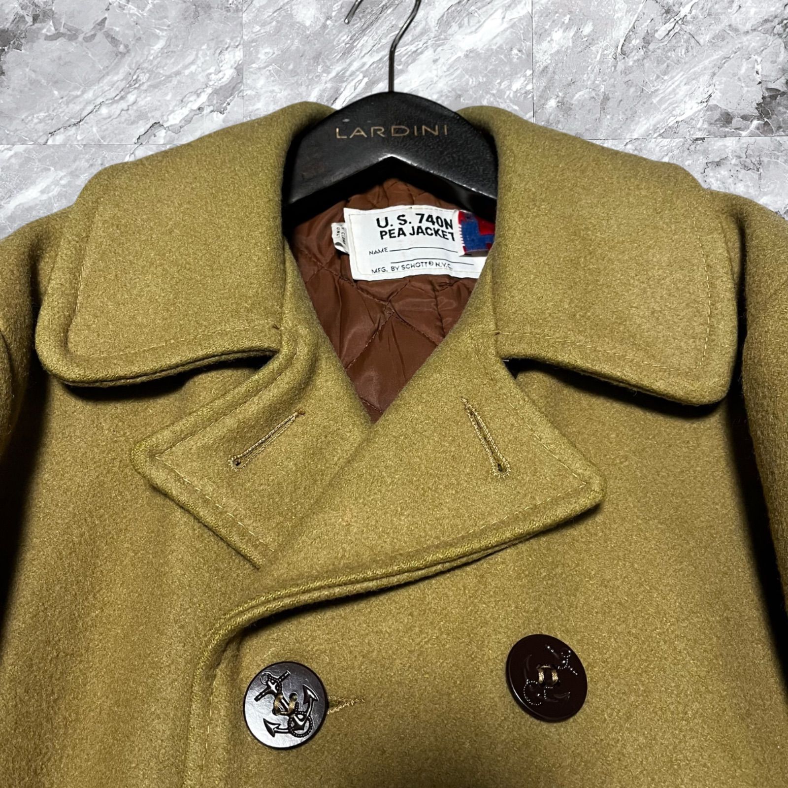 大きいサイズ Schott ショット ピーコート Pコート ウール ダブル