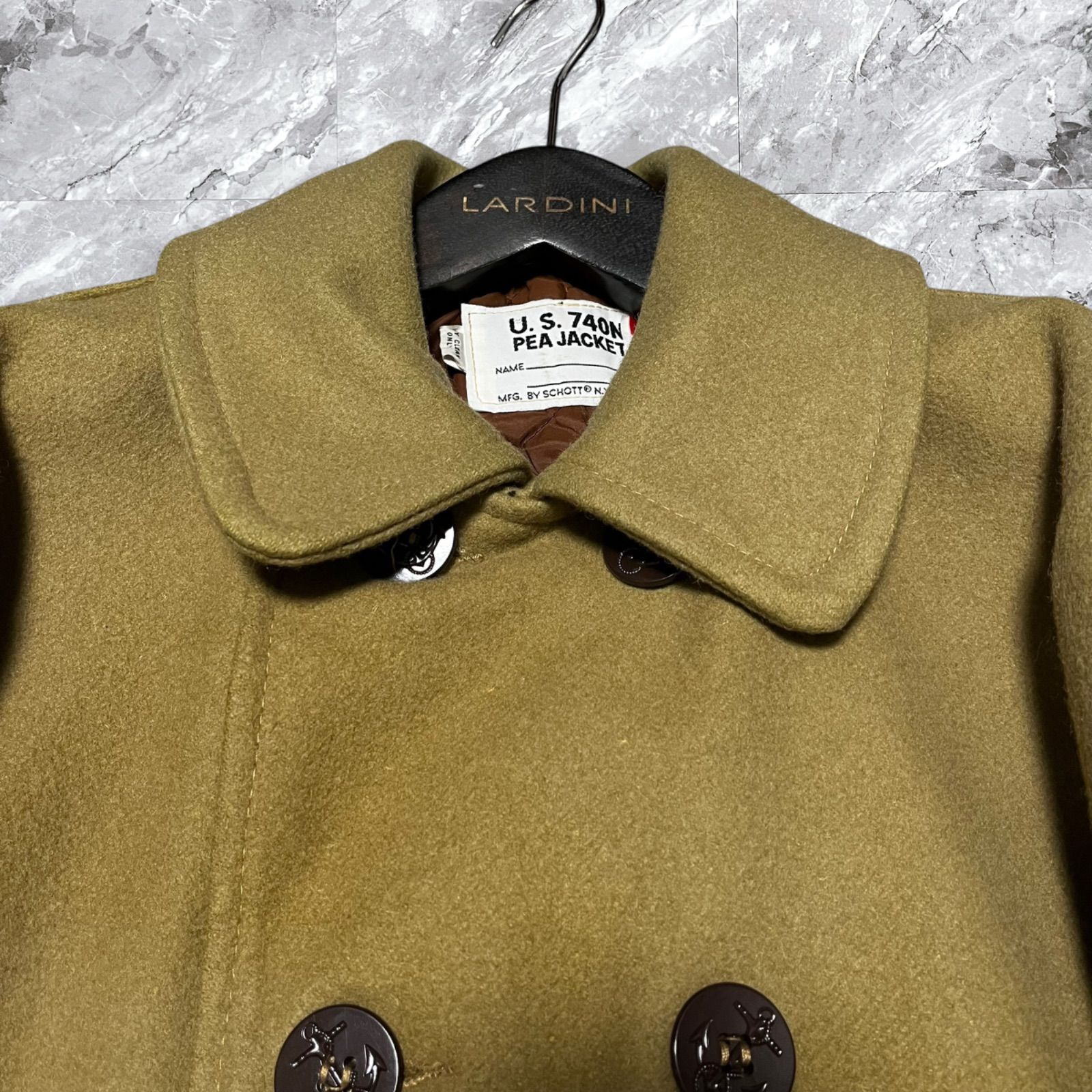 大きいサイズ Schott ショット ピーコート Pコート ウール ダブル