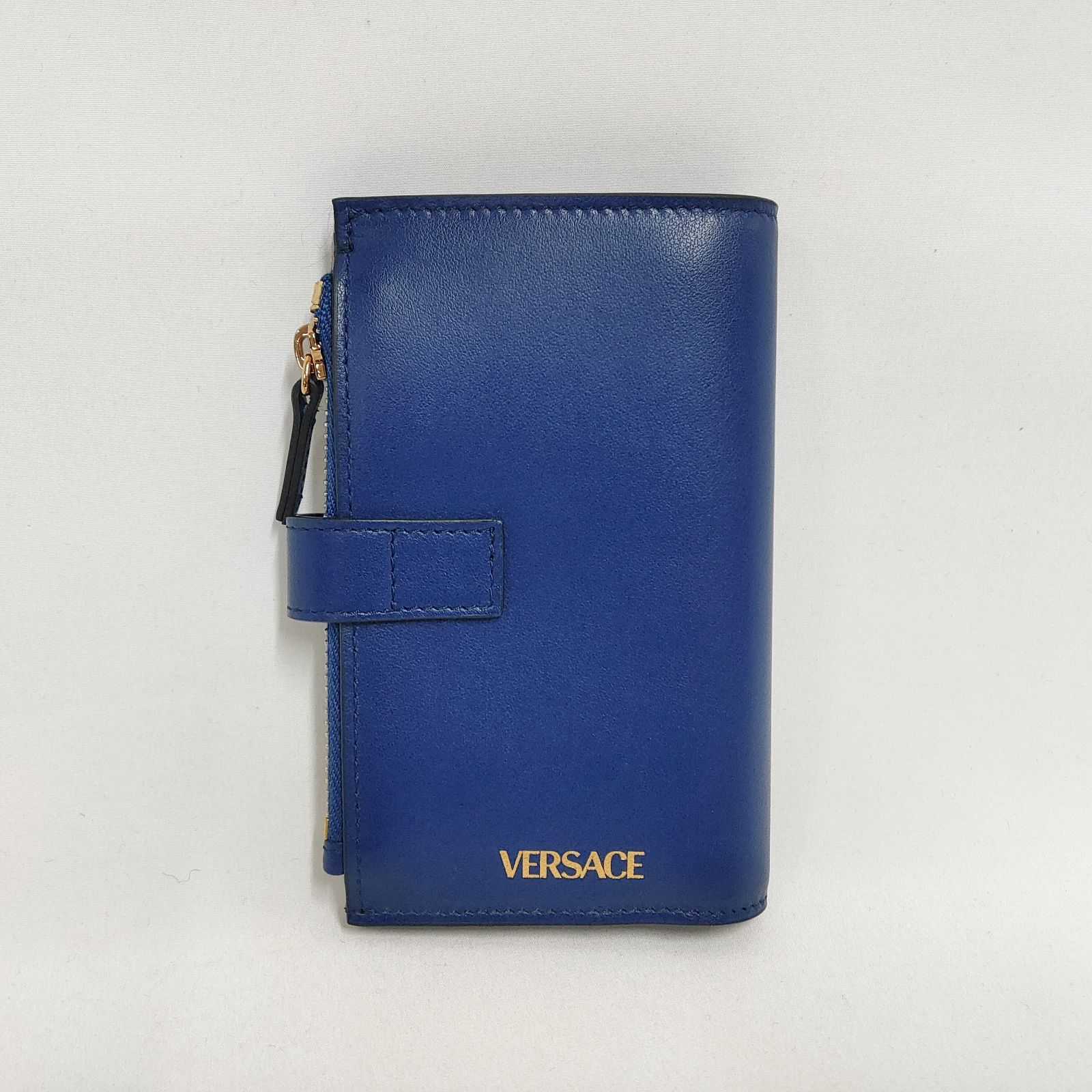  VERSACE メドゥーサビギー コンパクトウォレット 折財布 ネイビー ヴェルサーチェ その他 折り財布