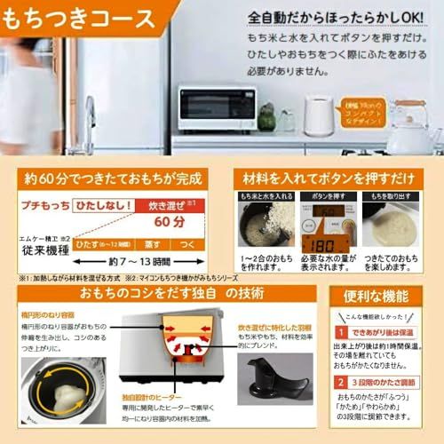  エムケー精工 全自動もちつき機 プチもっち RM 02 HW 950 bbd 0 d その他 キッチン 食器