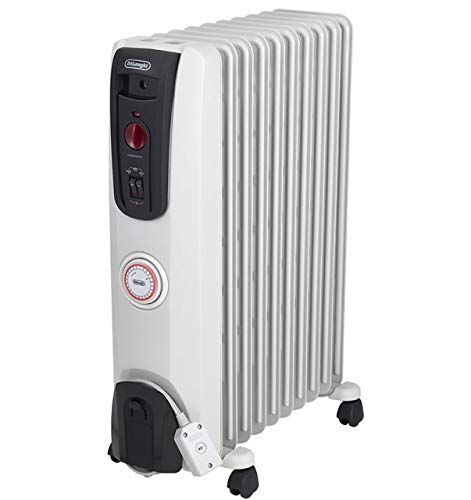 De Longhi デロンギ オイルヒーター BK 電気ヒーター ゼロ風暖房 静音 乾燥しにくい 表面温度約80℃ 24時間タイマー 安全プラグ 10 13畳 ホワイト ブラック デロンギファミリー 649 d 1 25