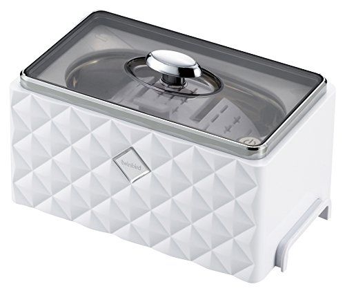 ツインバード 超音波洗浄器 450 ml メガネ ホルダー付 洗浄 時計 指輪 入れ歯 プラモデル コンパクト ホワイト EC 4548 W 66 b 4307 e