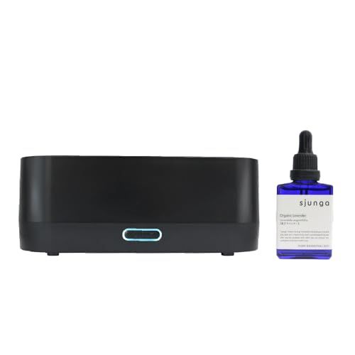 sjunga アロマオイル30 ml付き 加湿器 焚火風 アロマディフューザー たき火 焚き火 卓上 小型 LEDライト 超音波式 簡単 乾燥 アロマ対応 エッセンシャルオイル 精油 天然 静音 コンパクト 暖炉 ブラッ 46576 e 11