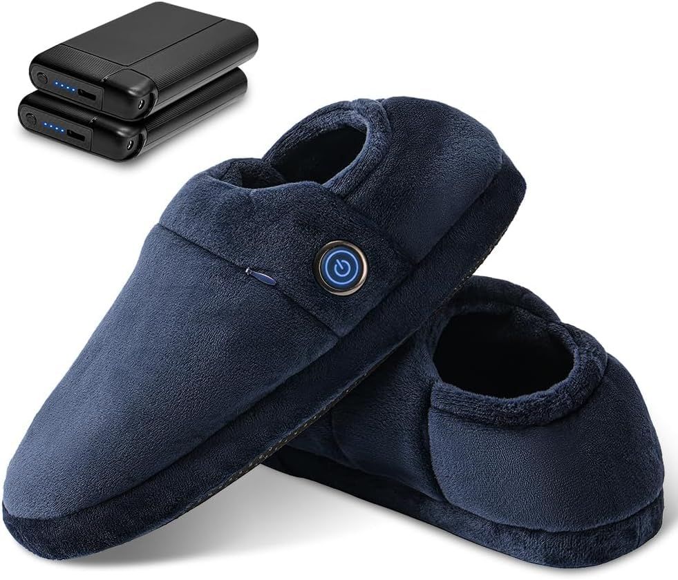 5秒で感熱 歩き回れる電気足温器 電気スリッパ コードレス 両面発熱 足温器 バッテリー付き 8000 mAh フットウォーマー 3段階調整切替 45 65℃温度調節 NTC温度制御 暖かい 柔らかい 滑り止め 移動 軽量 31 a 33 b 0 e