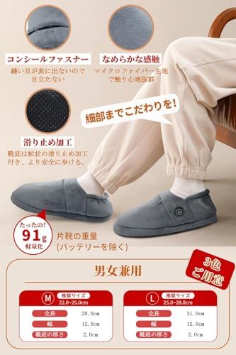  5秒で感熱 歩き回れる電気足温器 電気スリッパ コードレス 両面発熱 足温器 バッテリー付き 8000 mAh フットウォーマー 3段階調整切替 45-65℃温度調節 NTC温度制御 暖かい 柔らかい 滑り止め 移動 軽量 31 a 33 b 0 e その他 キッチン 食器