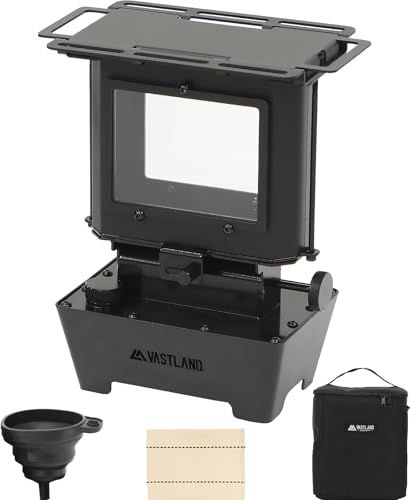 アイロンストーブ キャンプ ストーブ ランタンストーブ 耐熱ガラス窓 鉄製天板 収納袋 替え芯付き 1 ed d 0 f 2