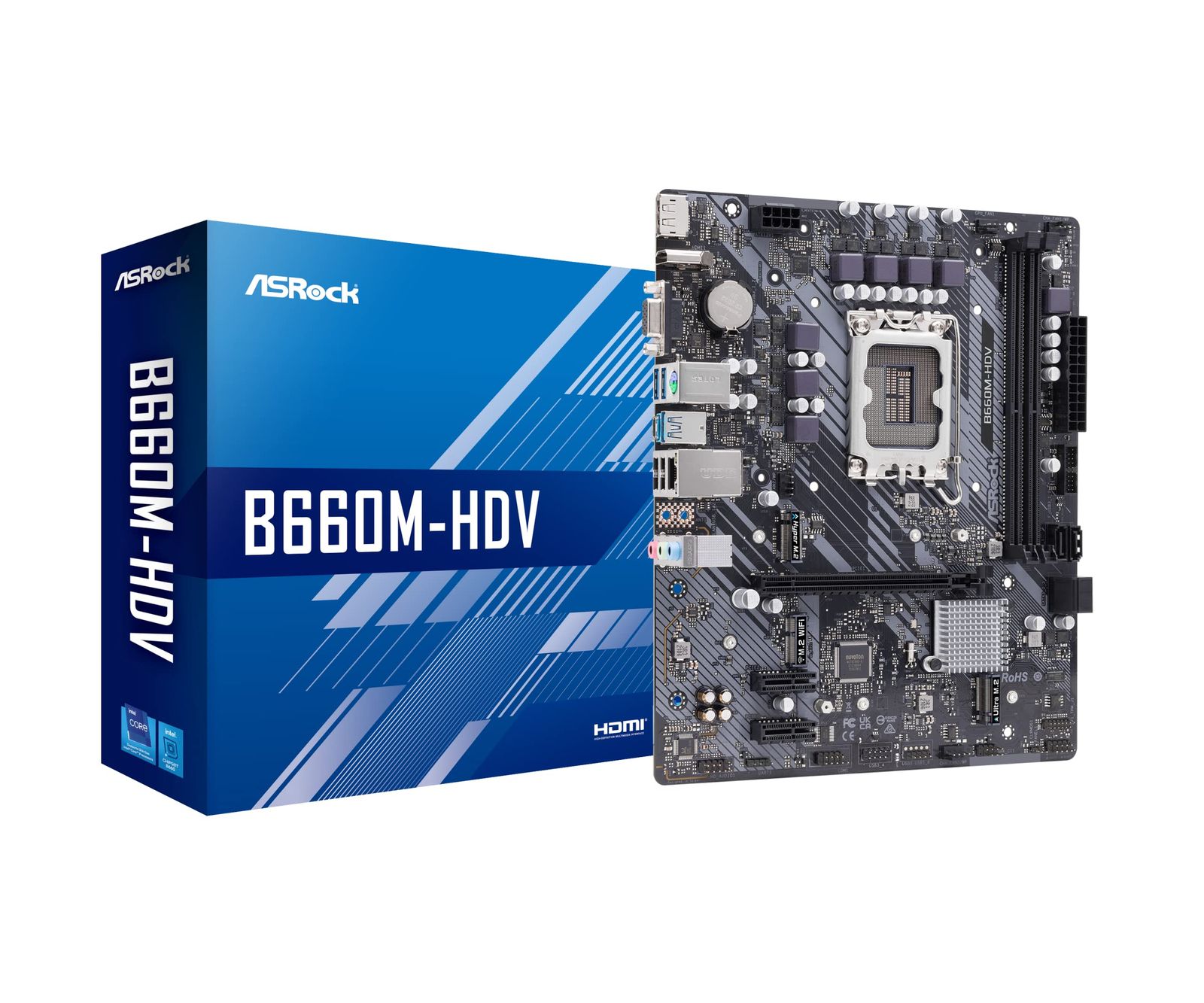 ASRock マザーボード B 660 M-HDV Intel シリーズ 第12世代 CPU LGA 1700 対応 M MicroATX 品