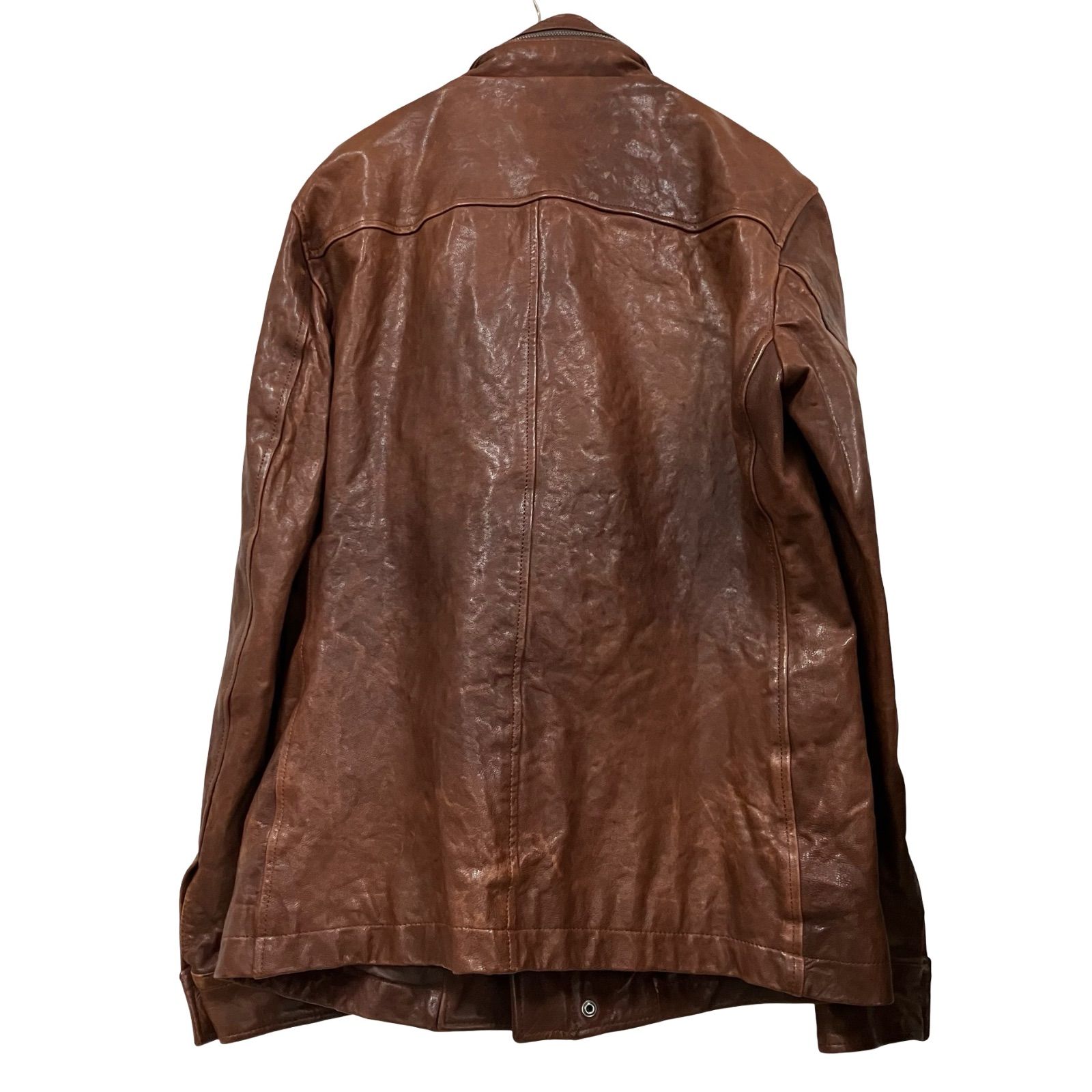 極美品\u201d Paul Smith ラムレザージャケットL ダークブラウン ポール