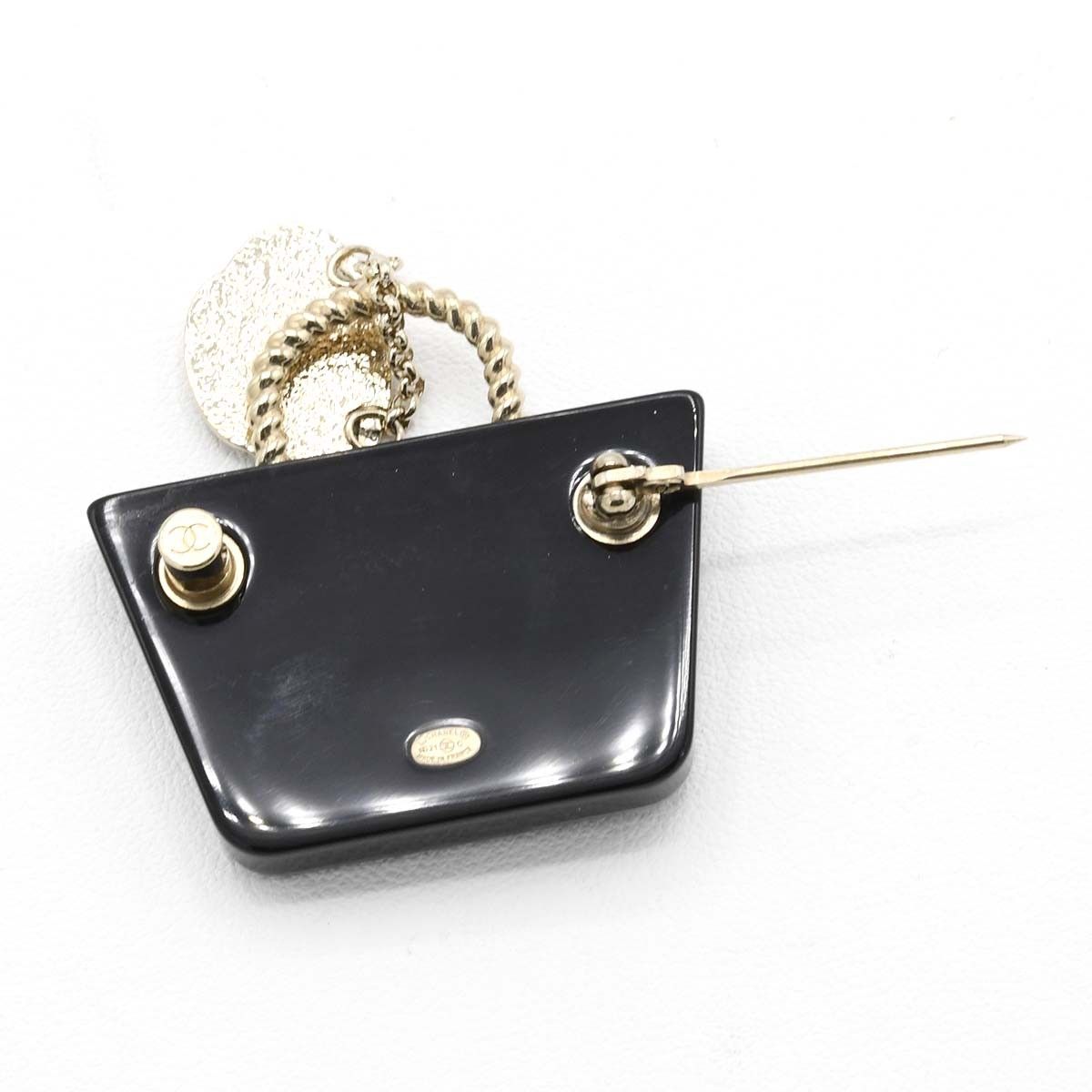 CHANEL シャネル ブローチ D21C バッグモチーフ ブラック 服飾小物