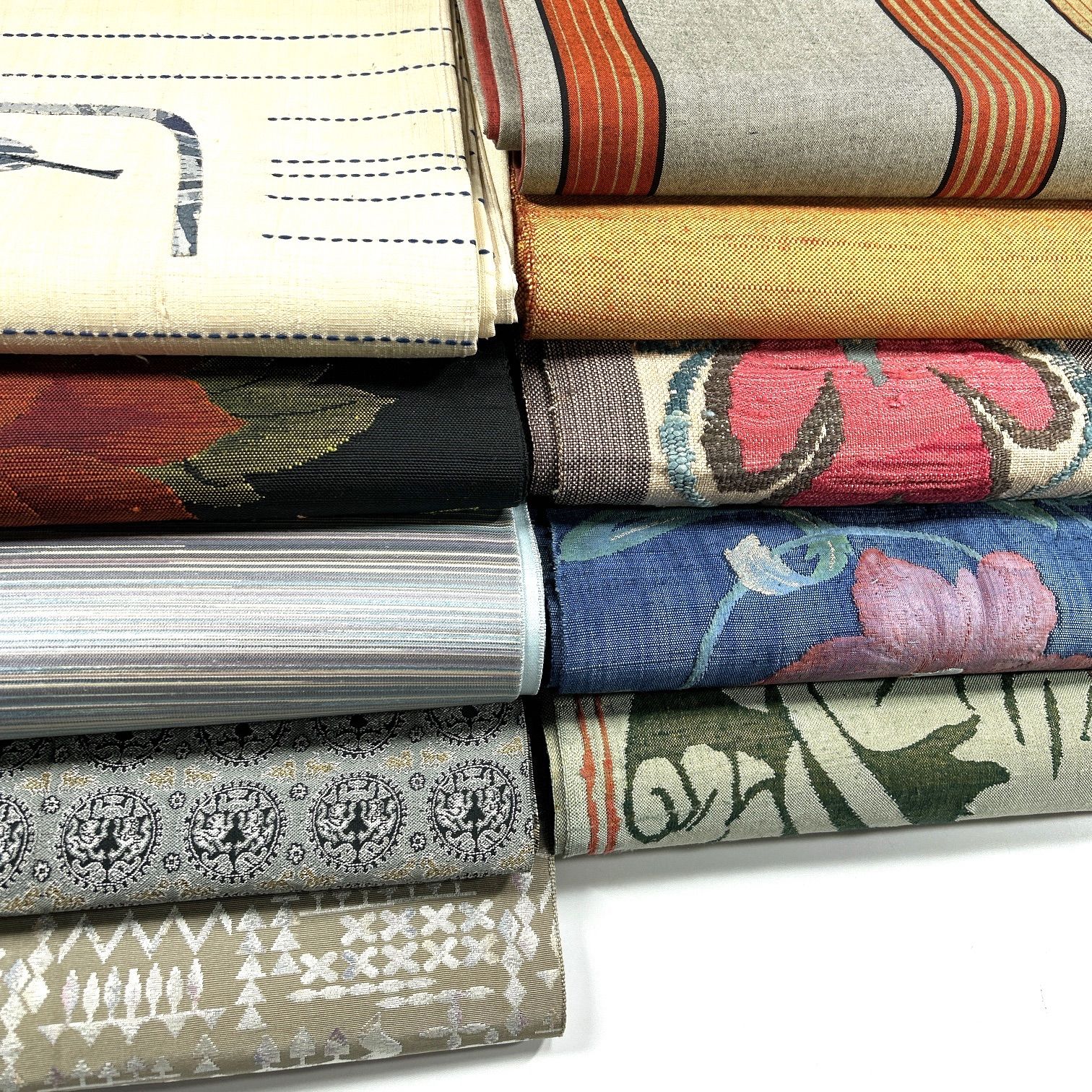 名古屋帯 10本 正絹 帯まとめ売り 同梱購入歓迎 リメイク用 着付け練習