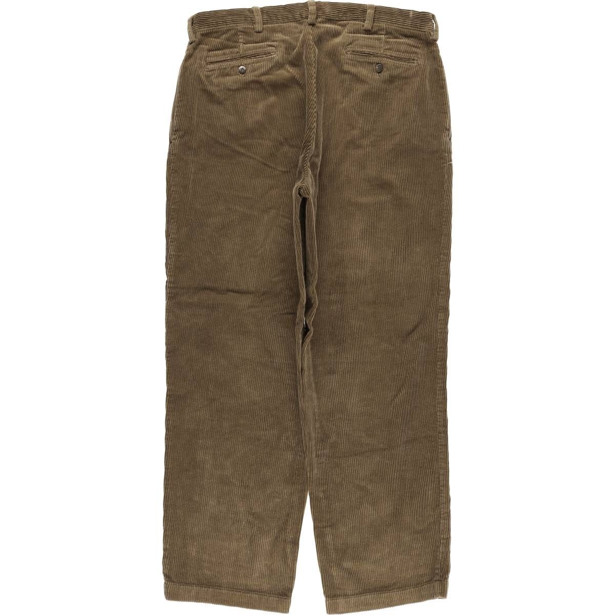 古着 ラルフローレン Ralph Lauren POLO by ANDREW PANT ツータック 太畝 コーデュロイパンツ メンズw 34相当|eaa 597589