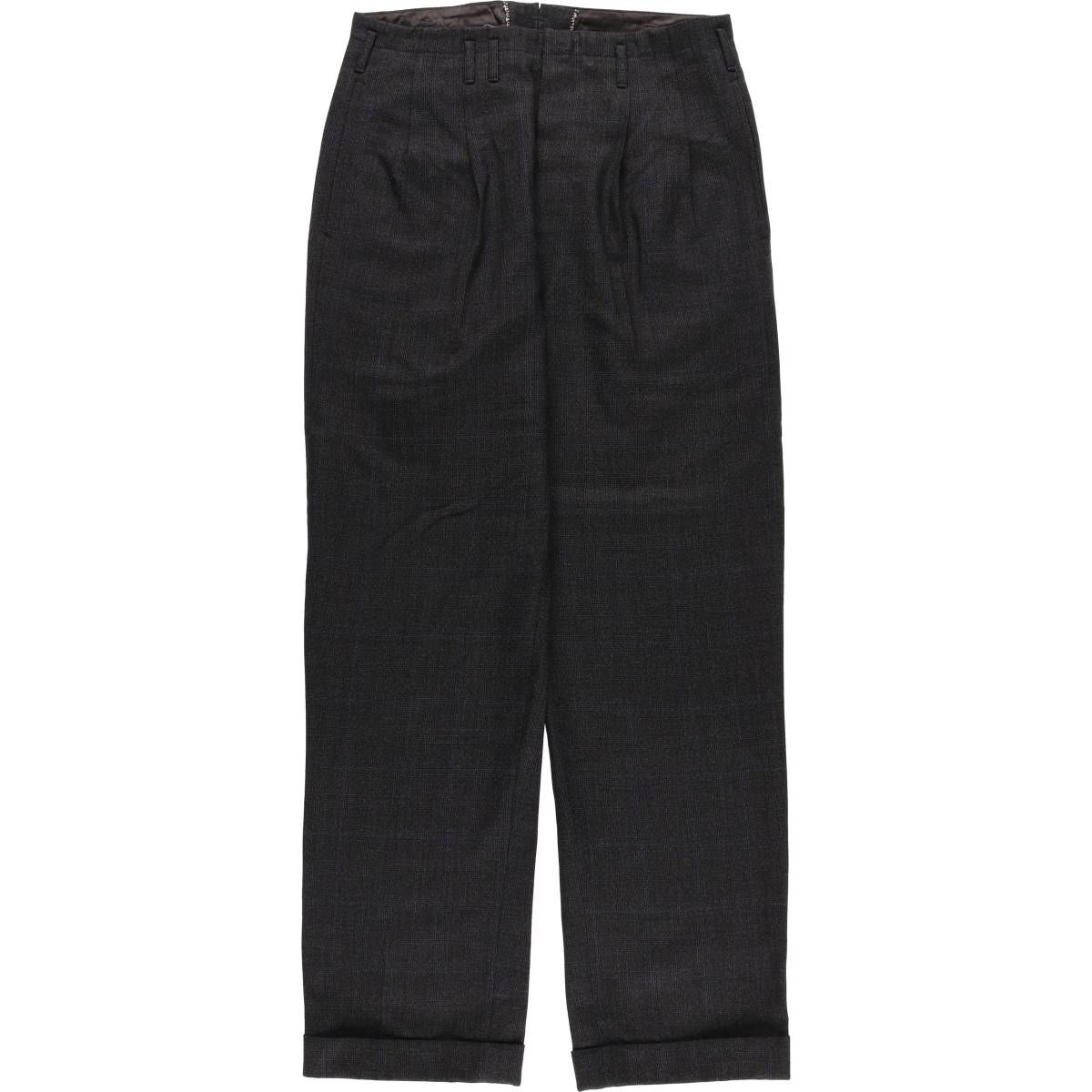 古着 60~70年代 チェック柄 ツータック スラックスパンツ メンズw 30相当 ヴィンテージ|eaa 603320