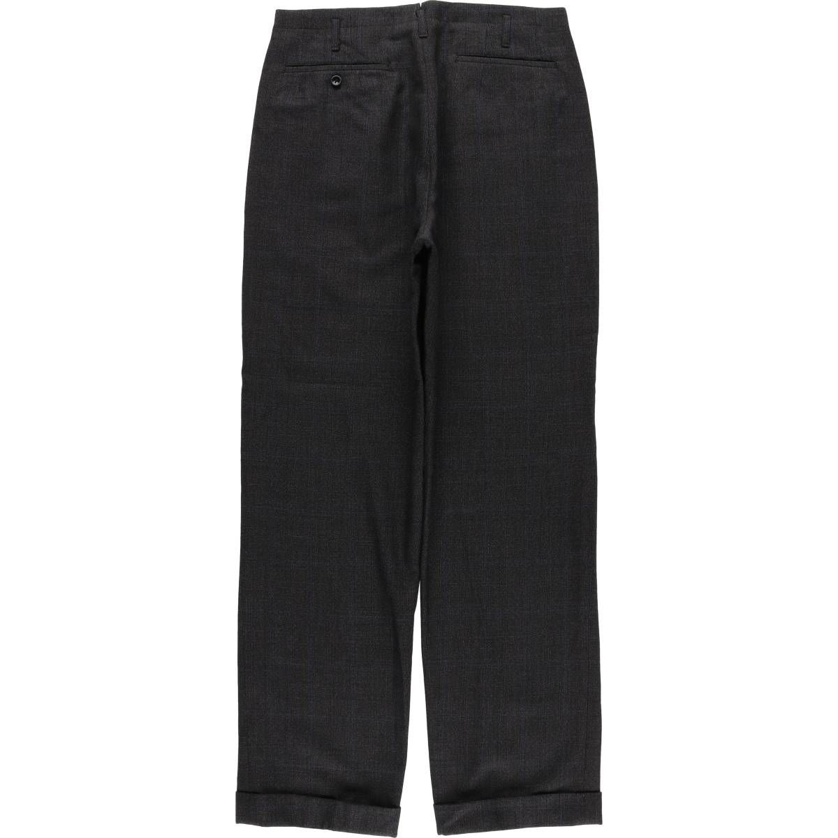 古着 60~70年代 チェック柄 ツータック スラックスパンツ メンズw 30相当 ヴィンテージ|eaa 603320