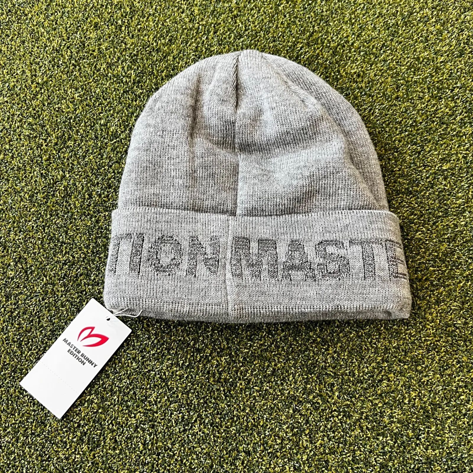新品タグ付】MASTER BUNNY EDITION ロゴジャガードニットキャップ