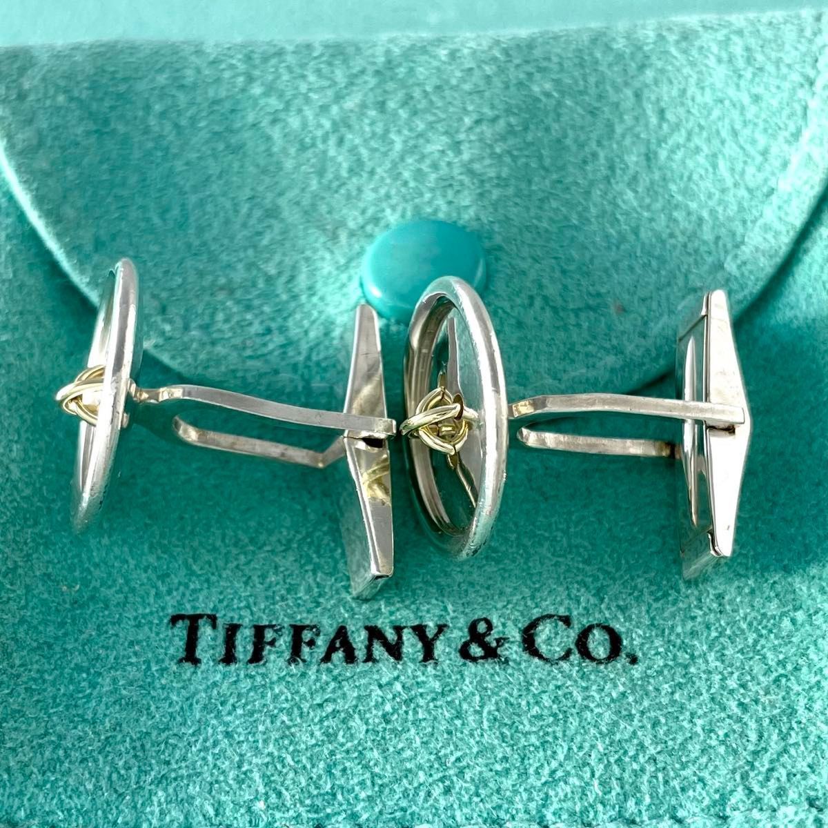 オールドティファニー ボタン コンビ カフス 750 925 WG3fe - メルカリ