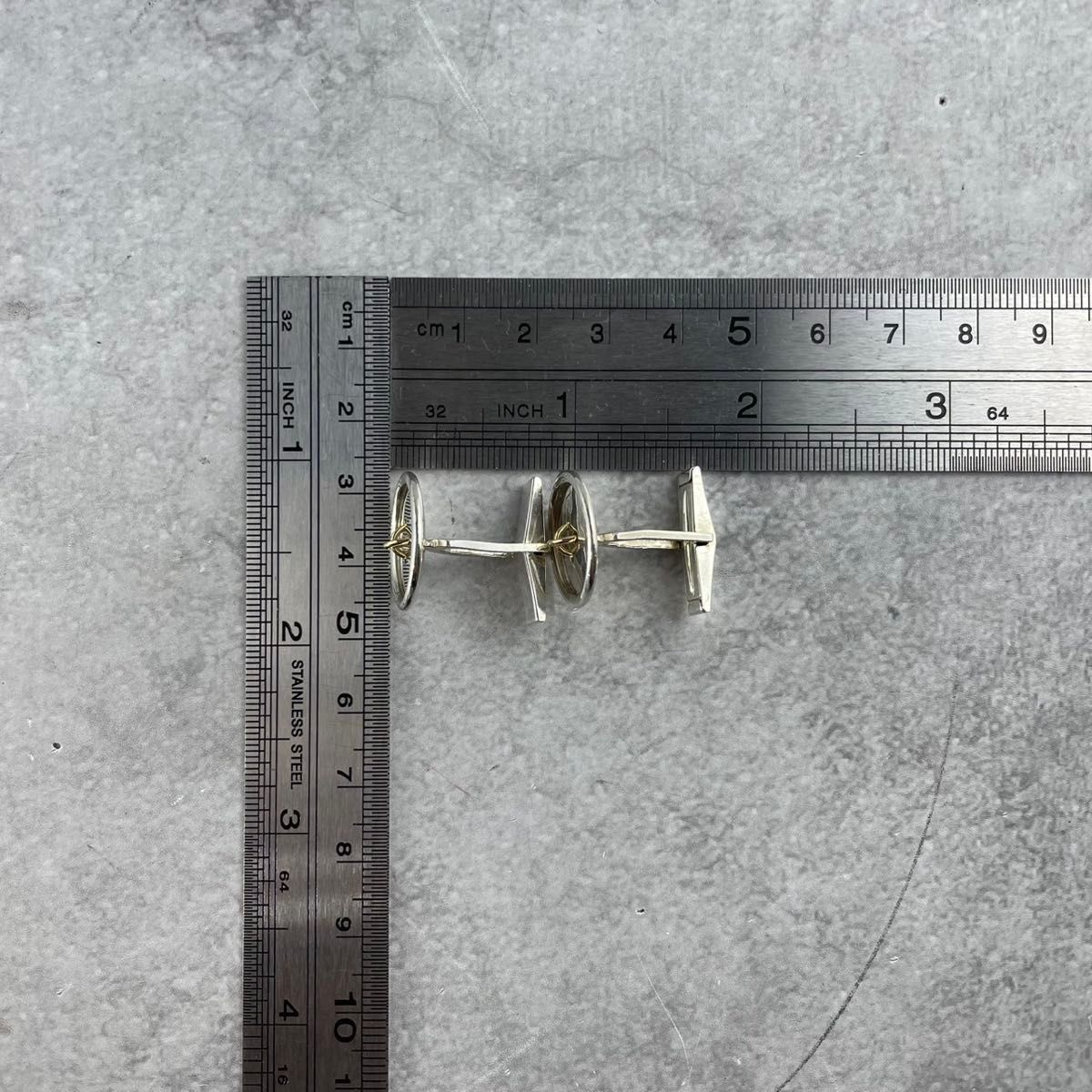 オールドティファニー ボタン コンビ カフス 750 925 WG3fe - メルカリ