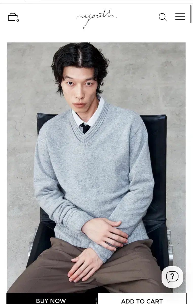 ほぼ ユース カシミア Vネック ニット