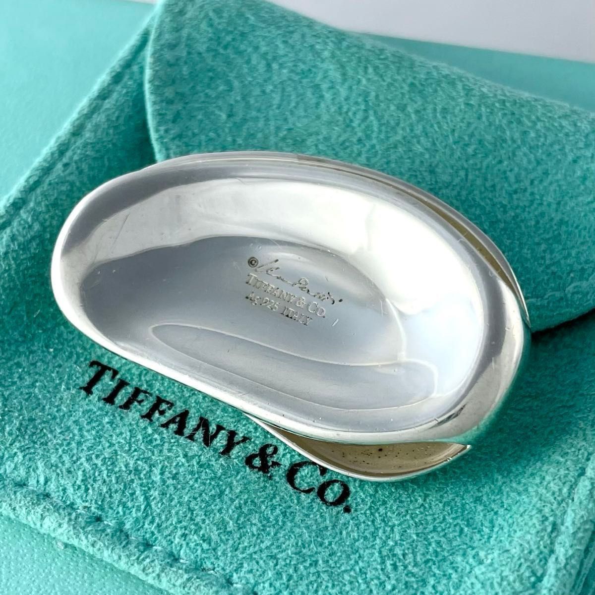 ティファニー 希少 エルサペレッティ ビーン マネークリップ WH11fe