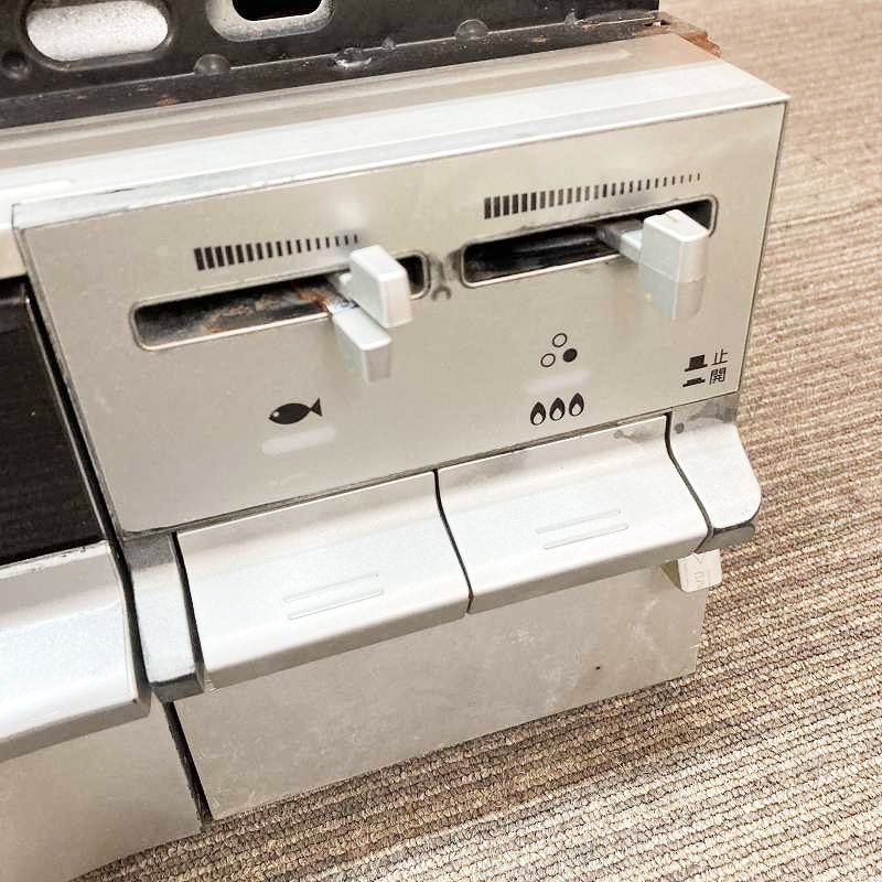 【品】 Harman(ハーマン) グリル付 3口ガス ガラストップ ビルトインコンロ 「C3WC8RJTR」 都市ガス用12A13A #ホワイト×シルバー 12L