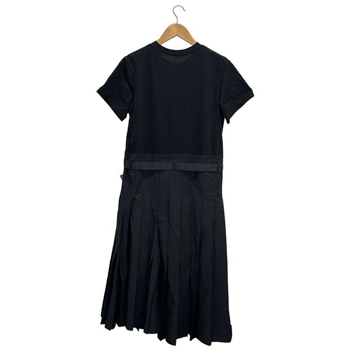 sacai サカイ 24 07401 Cotton Poplin x Jersey Dress レディース ブラック 2