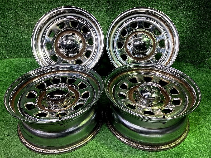 デイトナ ﾊｲｴｰｽ ｷｬﾗﾊﾞﾝ ホイール スチール メッキ 16インチ 7 J 6穴 4本 139 35