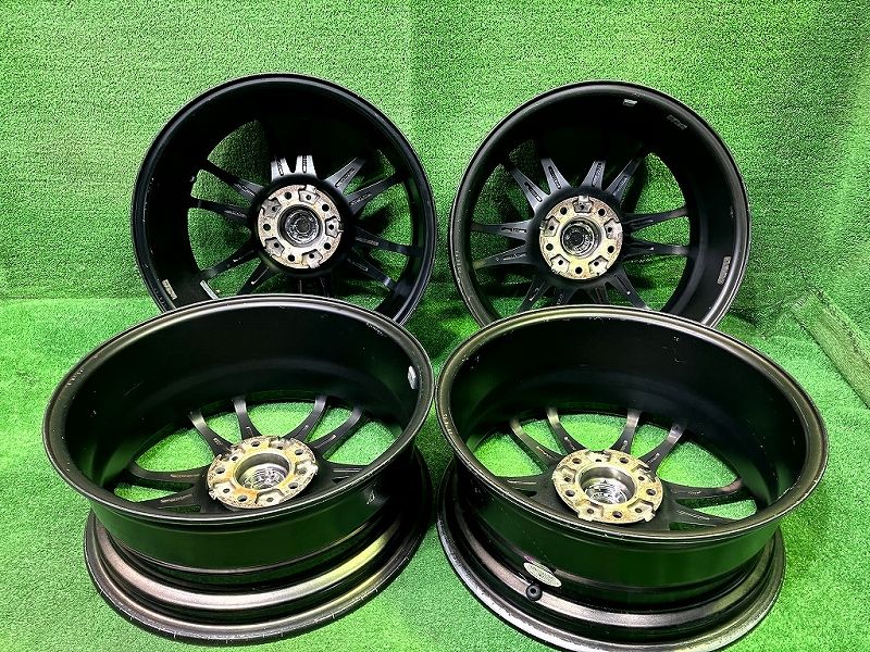 マイスター ﾉｱ ｳﾞｫｸｼｰ ｽﾃｯﾌﾟﾜｺﾞﾝ ホイール アルミ ブラック 17インチ 7 J 5穴 4本 114 3 48