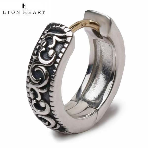 ライオンハート LION HEART HOWL クラッチピアス ゴーティー 片耳 シルバー925製 ポスト部 K 18ゴールド