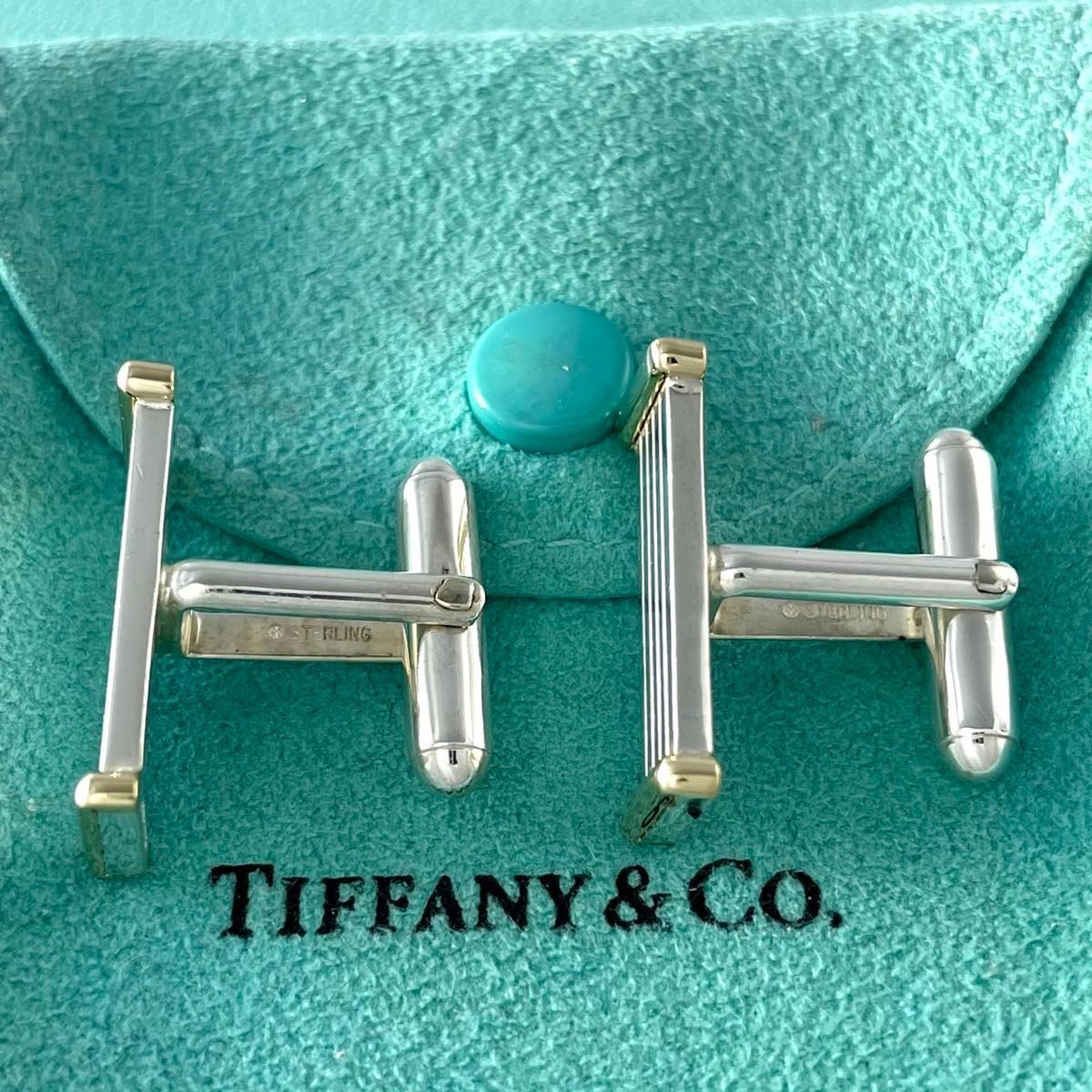 ティファニーカフスTIFFANY Tiffany＆co 希少 ティファニー TIFFANY ストライプ カフス