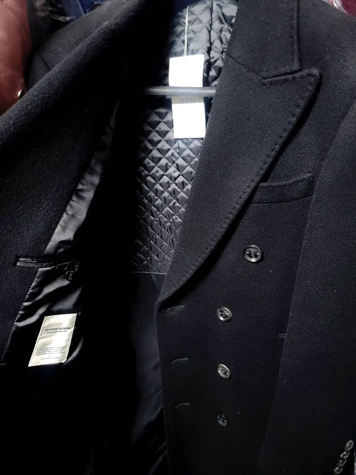 BON|ボン ダブルフェイス ウールカシミア マグナム MAGNUM ダブル コート ブラック|105