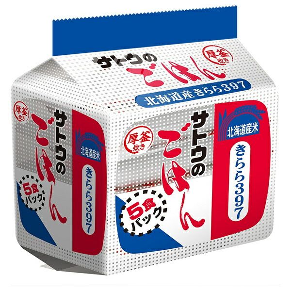 サトウ食品 サトウのごはん 北海道産きらら397 5食パック (200g×5食)×8個入| 送料無料 さとうのごはん レトルト サトウの ご飯 米 きらら397