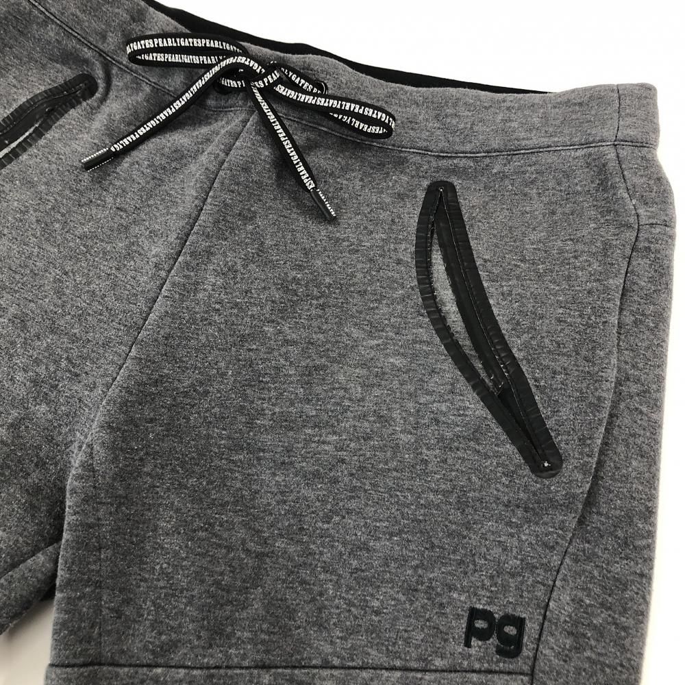 美品】パーリーゲイツ ジョガーパンツ 杢ダークグレー ウエストゴム