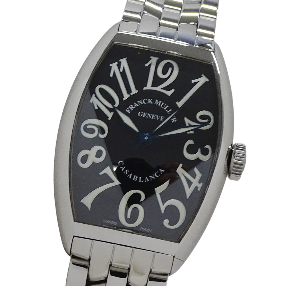 フランクミュラー FRANCK MULLER カサブランカ 5850 時計 メンズ ブランド 自動巻き AT ステンレス SS シルバー ブラック 磨き済み