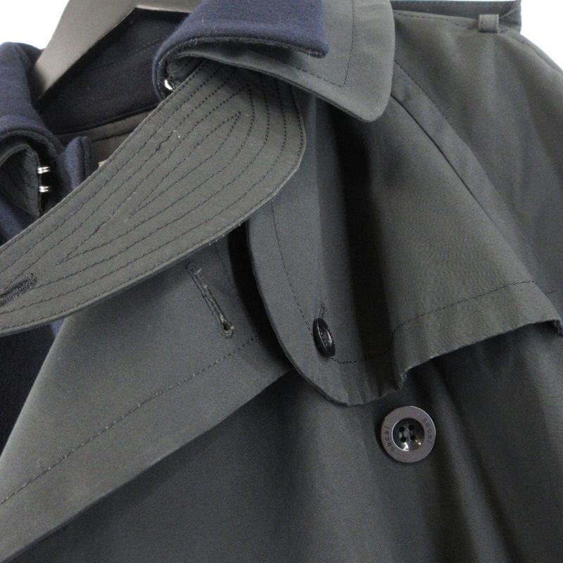 sacai サカイ ドッキング ハイブリッド トレンチコート 19-04534 再