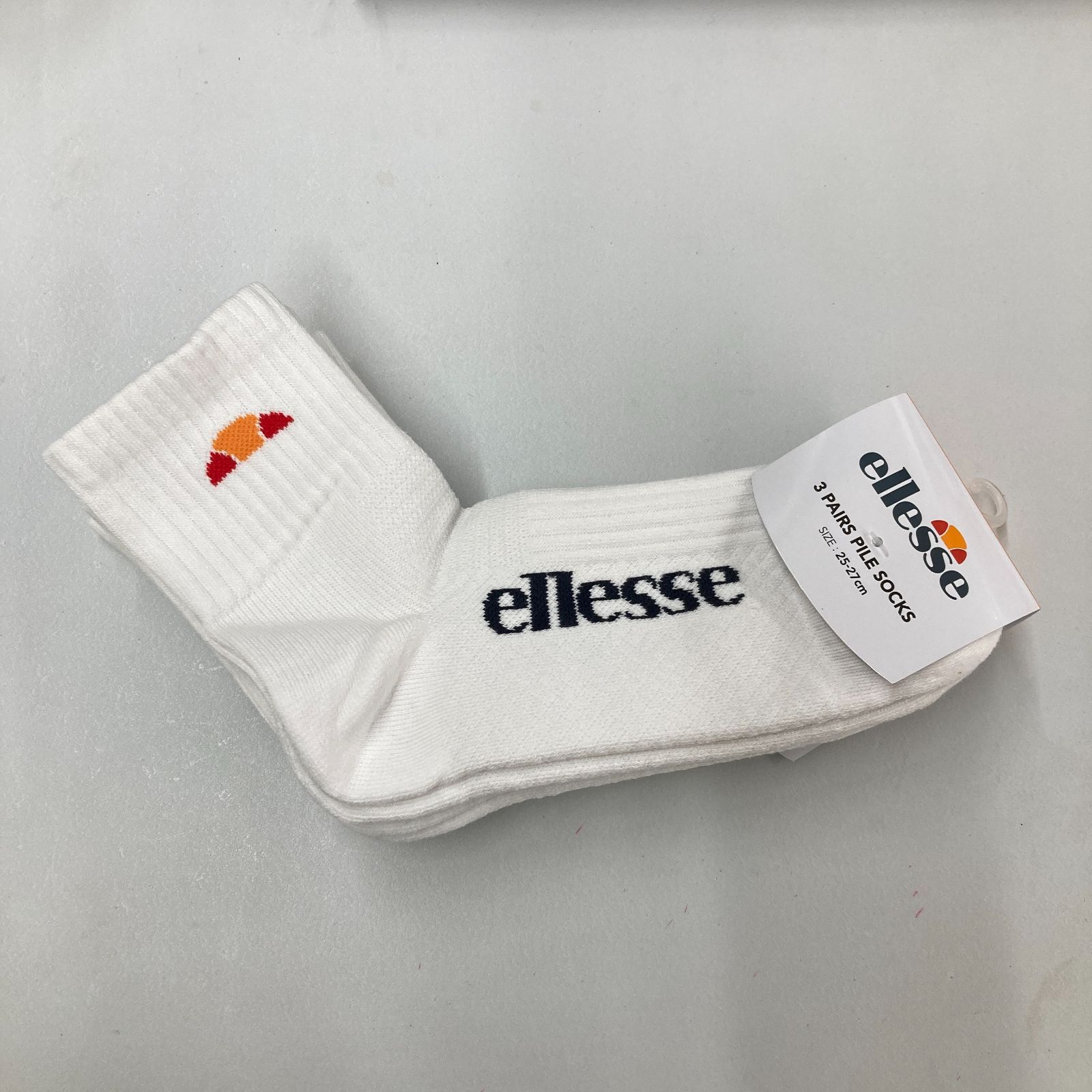 ☆美品 ellesse エレッセ ホワイト 靴下 HMR094-45 - メルカリ