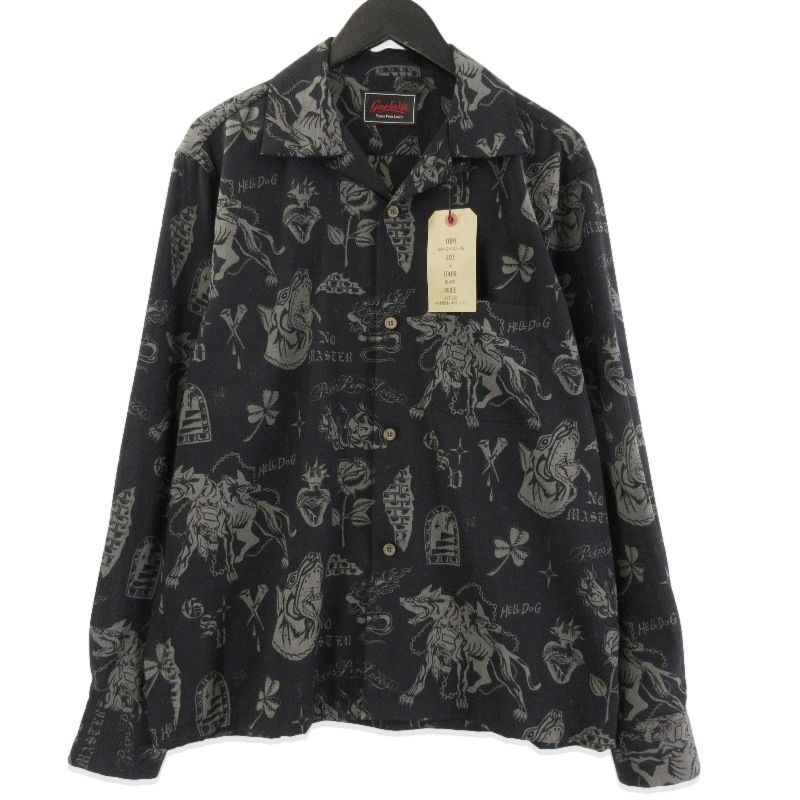 ギャングスタービル ノーマスターロングスリーブシャツ GSV-24-SS-06 24 SS No Master L|S ブラック 黒 M